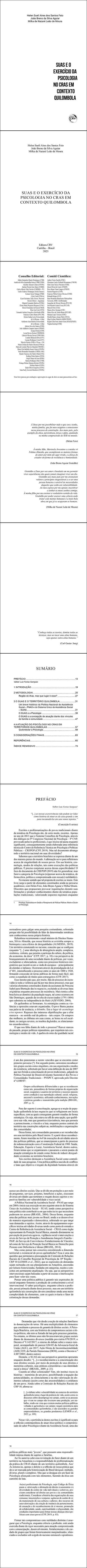 SUAS E O EXERCÍCIO DA PSICOLOGIA NO CRAS EM CONTEXTO QUILOMBOLA